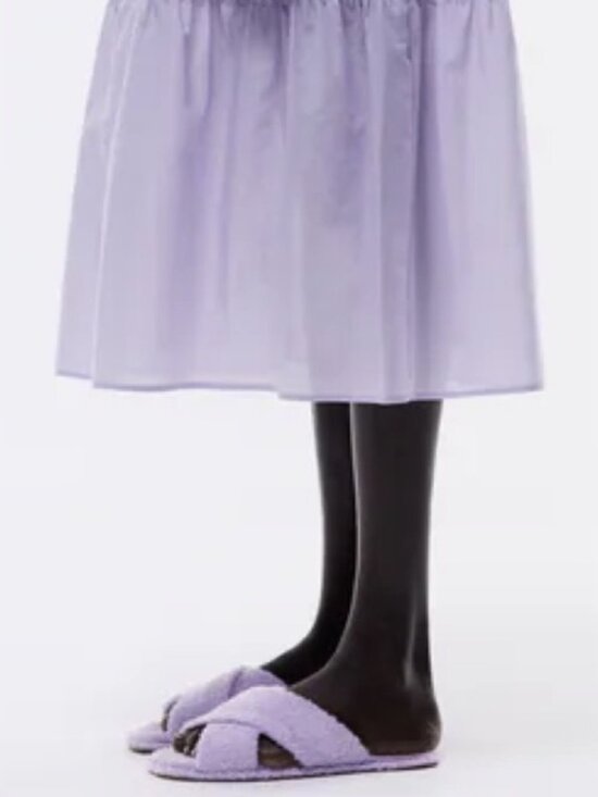 Zara Shoes - NEW Zara Terrycloth Flat Crossed Strap Sandals Slippers Lilac Purple Comfy Sz 8